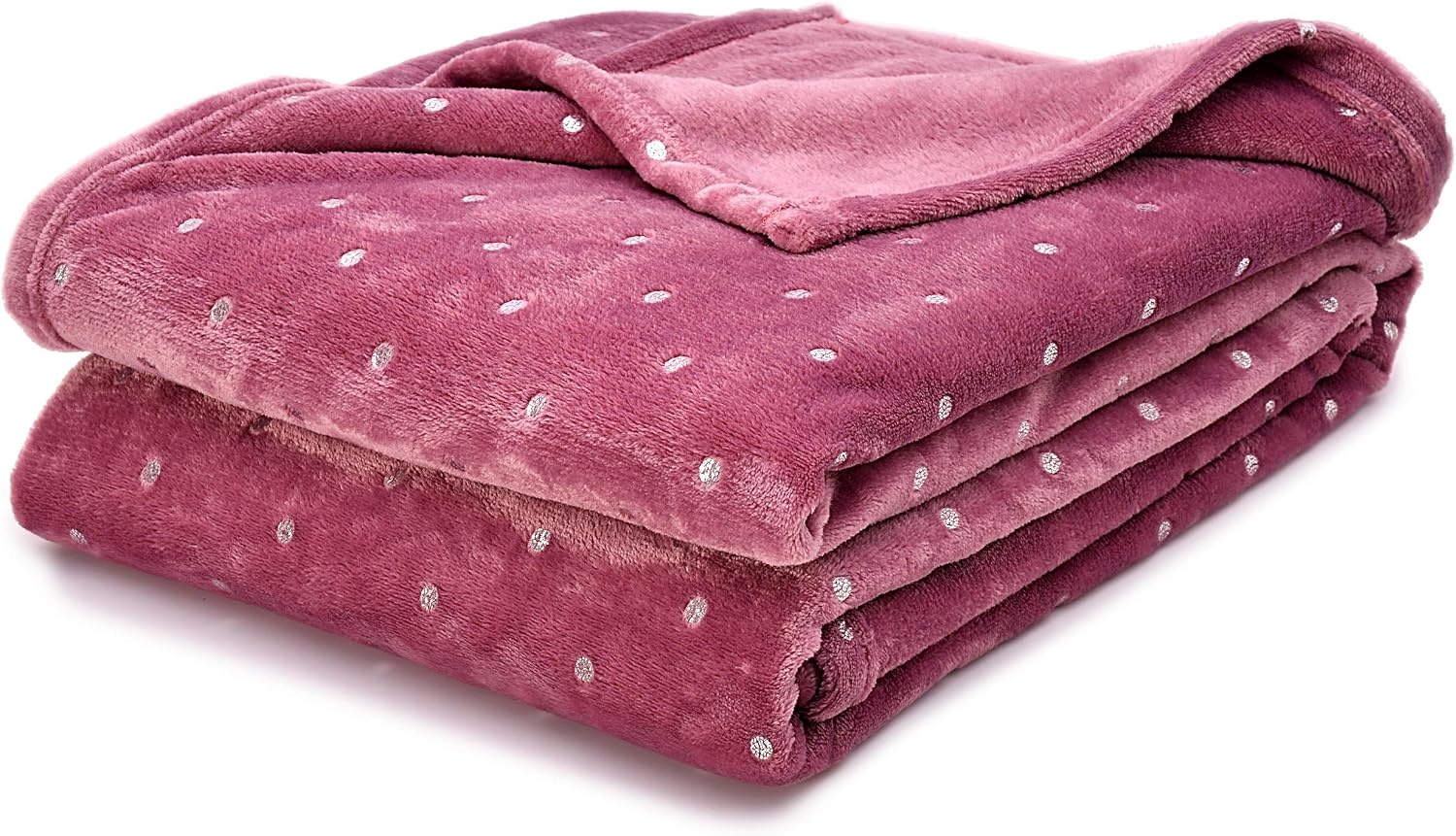 image:imageSuperior Fleece Blanket Plush Fluffy Soft Decorative Blankets for Bedroom Sofa Fuzzy Bedding Cute Woven Room Decor Beautiful Cover Comfort Essentials Polka Dot Throw Winter BlueMauve