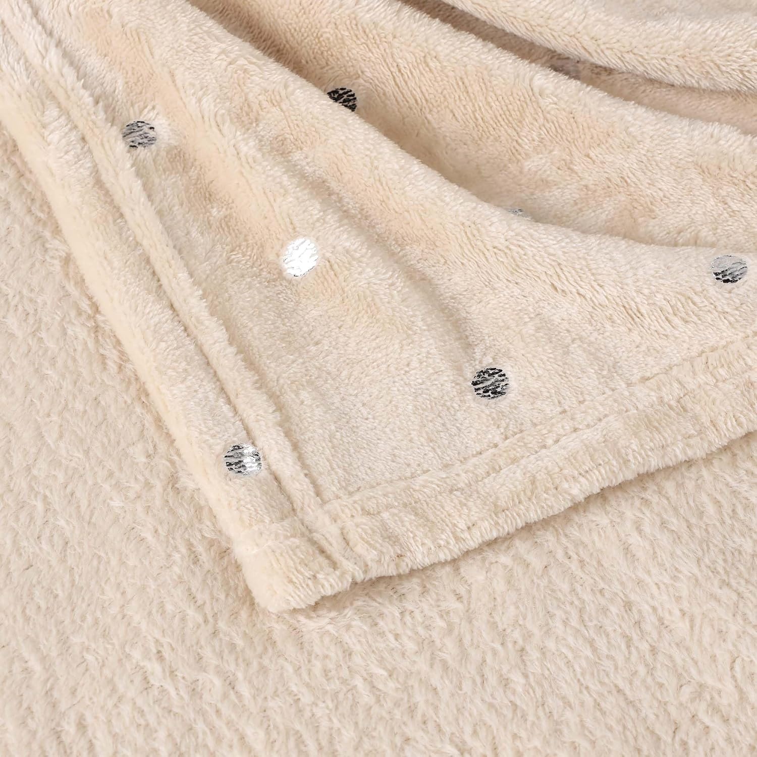 image:imageSuperior Fleece Blanket Plush Fluffy Soft Decorative Blankets for Bedroom Sofa Fuzzy Bedding Cute Woven Room Decor Beautiful Cover Comfort Essentials Polka Dot Throw Winter BlueLinen