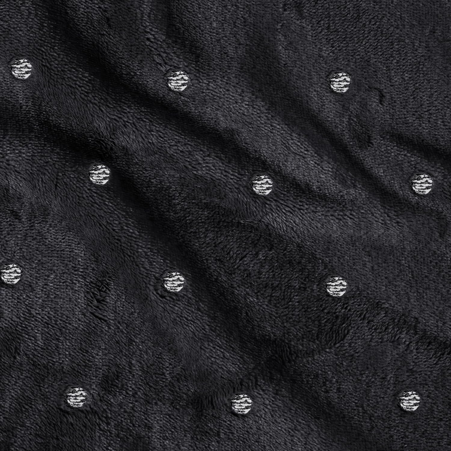 image:imageSuperior Fleece Blanket Plush Fluffy Soft Decorative Blankets for Bedroom Sofa Fuzzy Bedding Cute Woven Room Decor Beautiful Cover Comfort Essentials Polka Dot Throw Winter BlueBlack