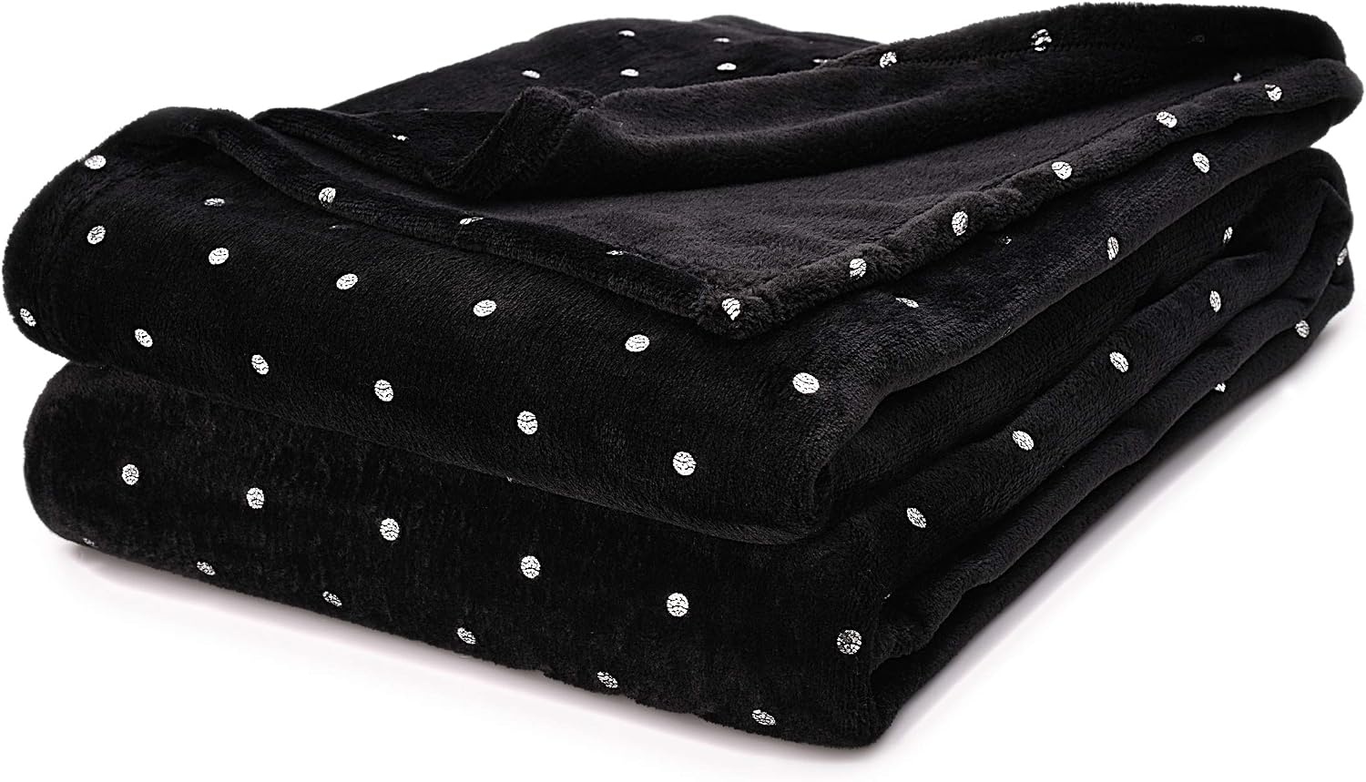 image:imageSuperior Fleece Blanket Plush Fluffy Soft Decorative Blankets for Bedroom Sofa Fuzzy Bedding Cute Woven Room Decor Beautiful Cover Comfort Essentials Polka Dot Throw Winter BlueBlack