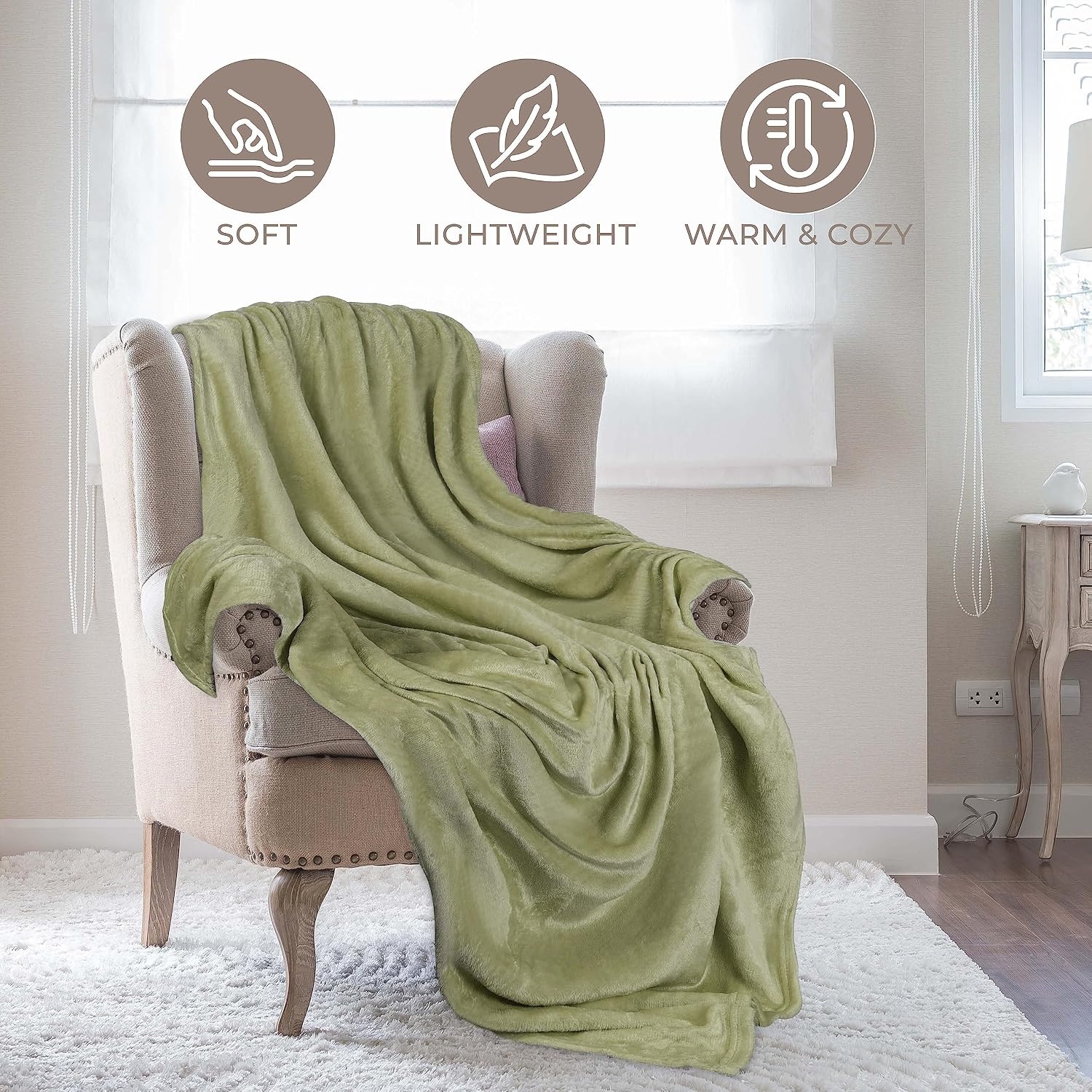 image:imageSuperior Fleece Blanket Plush Fluffy Soft Decorative Blankets for Bedroom Sofa Fuzzy Bedding Cute Woven Room Decor Beautiful Cover Comfort Essentials Polka Dot Throw Winter BlueSolidsage
