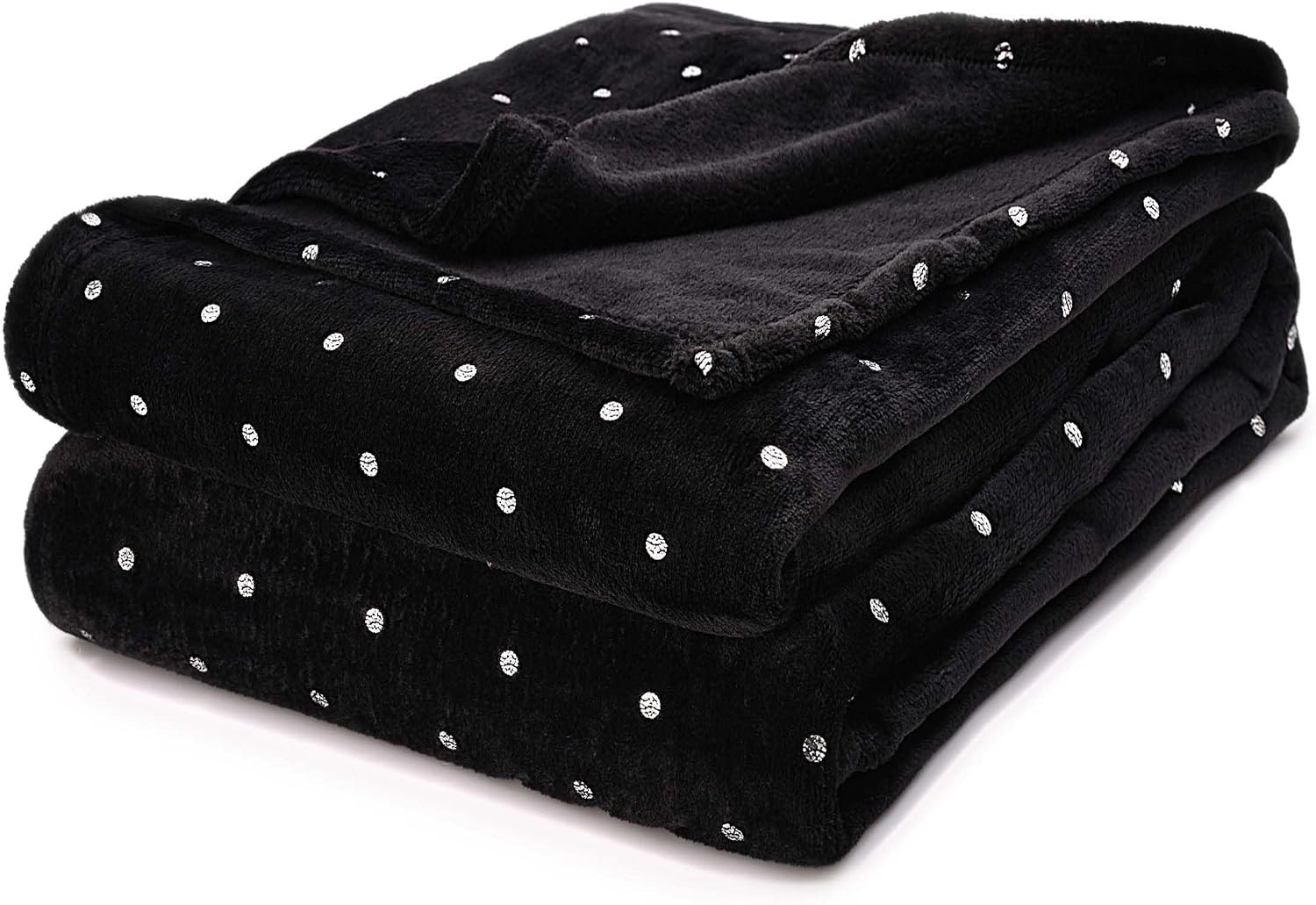 image:imageSuperior Fleece Blanket Plush Fluffy Soft Decorative Blankets for Bedroom Sofa Fuzzy Bedding Cute Woven Room Decor Beautiful Cover Comfort Essentials Polka Dot Throw Winter BlueBlack