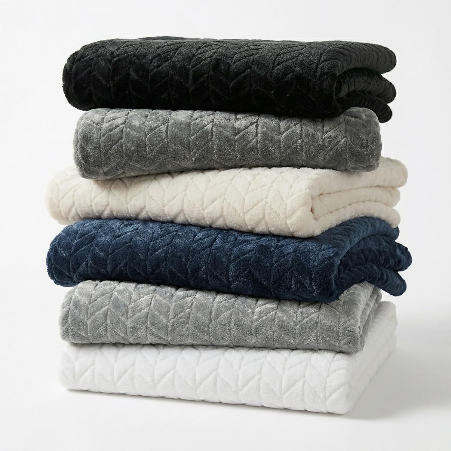 image:imageSuperior Hope Herringbone Fluffy Fleece Blanket Soft Plush Embossed Chevron Throw for Couch Bed and Living Room Decor Bedroom Essentials Cozy Lightweight All Season Cover King Size CharcoalWhite