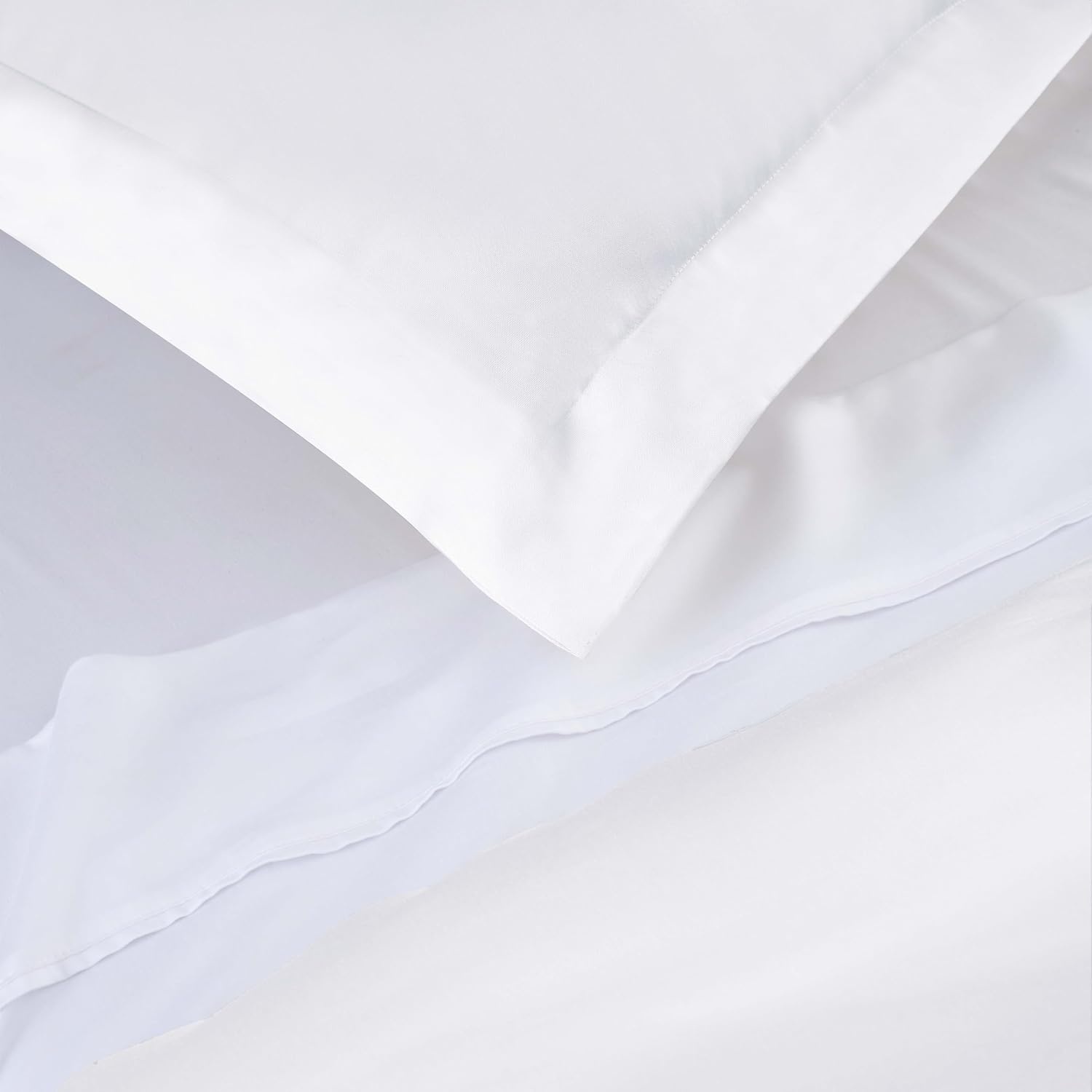 image:imageSuperior Modal from Beechwood 400 Thread Count Duvet Cover Set Silky Soft Cool Bedding Essentials Sateen Weave Set Includes 1 Duvet Cover with Button Closure 1 Pillow Sham TwinTwin XL WhiteWhite