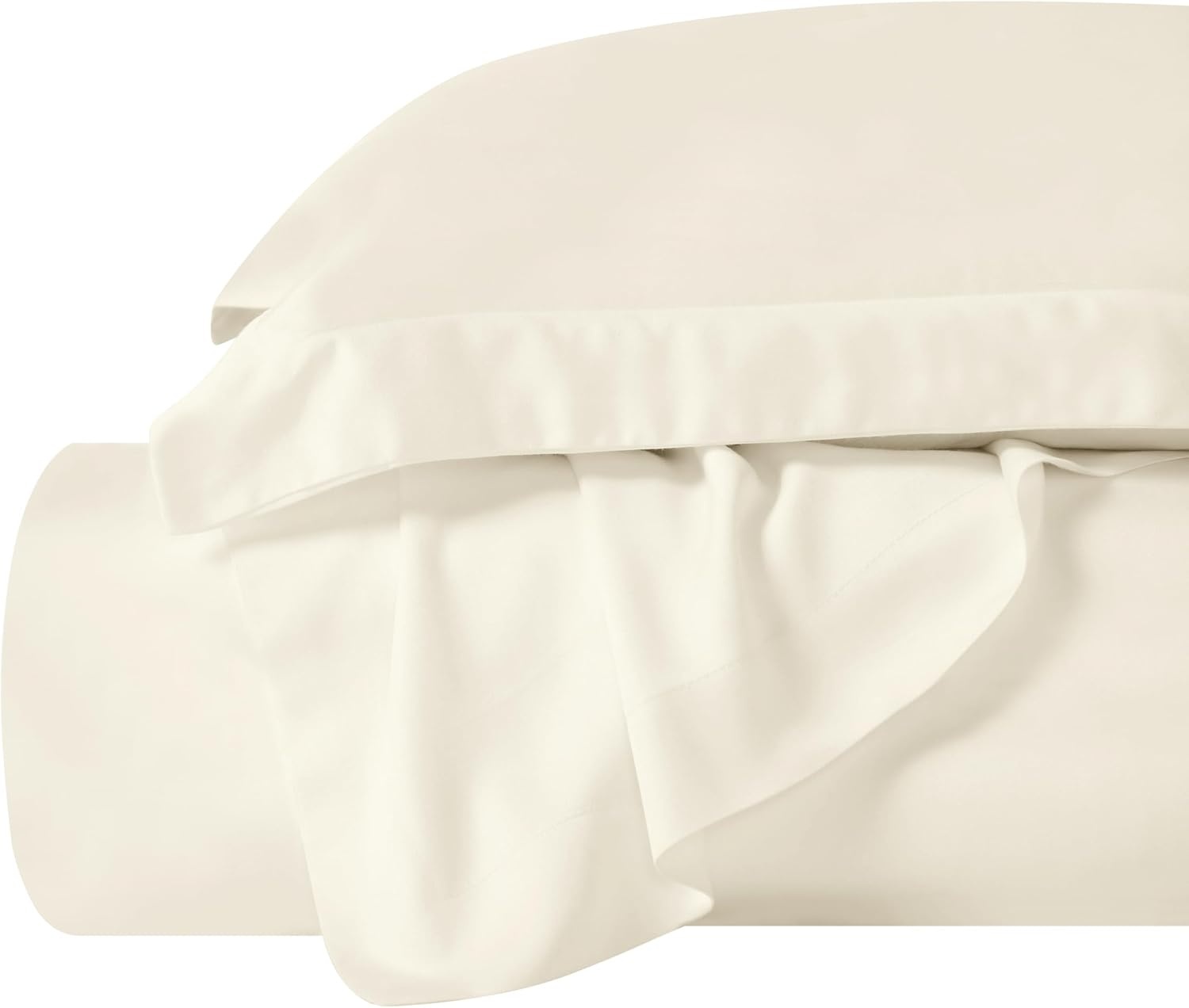 image:imageSuperior Modal from Beechwood 400 Thread Count Duvet Cover Set Silky Soft Cool Bedding Essentials Sateen Weave Set Includes 1 Duvet Cover with Button Closure 1 Pillow Sham TwinTwin XL WhiteIvory