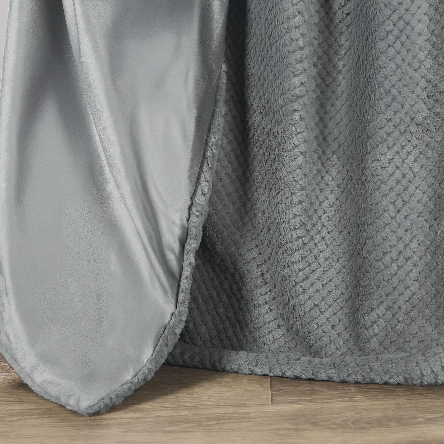 image:imageSuperior Victoria Heavyweight Reversible Fleece Blanket Soft UltraSoft Fluffy DoubleLayer Mink Blanket Throw for Couch Bed and Living Room Decor Cozy Warm amp Heavy Bed Cover Twin Size RustGrey