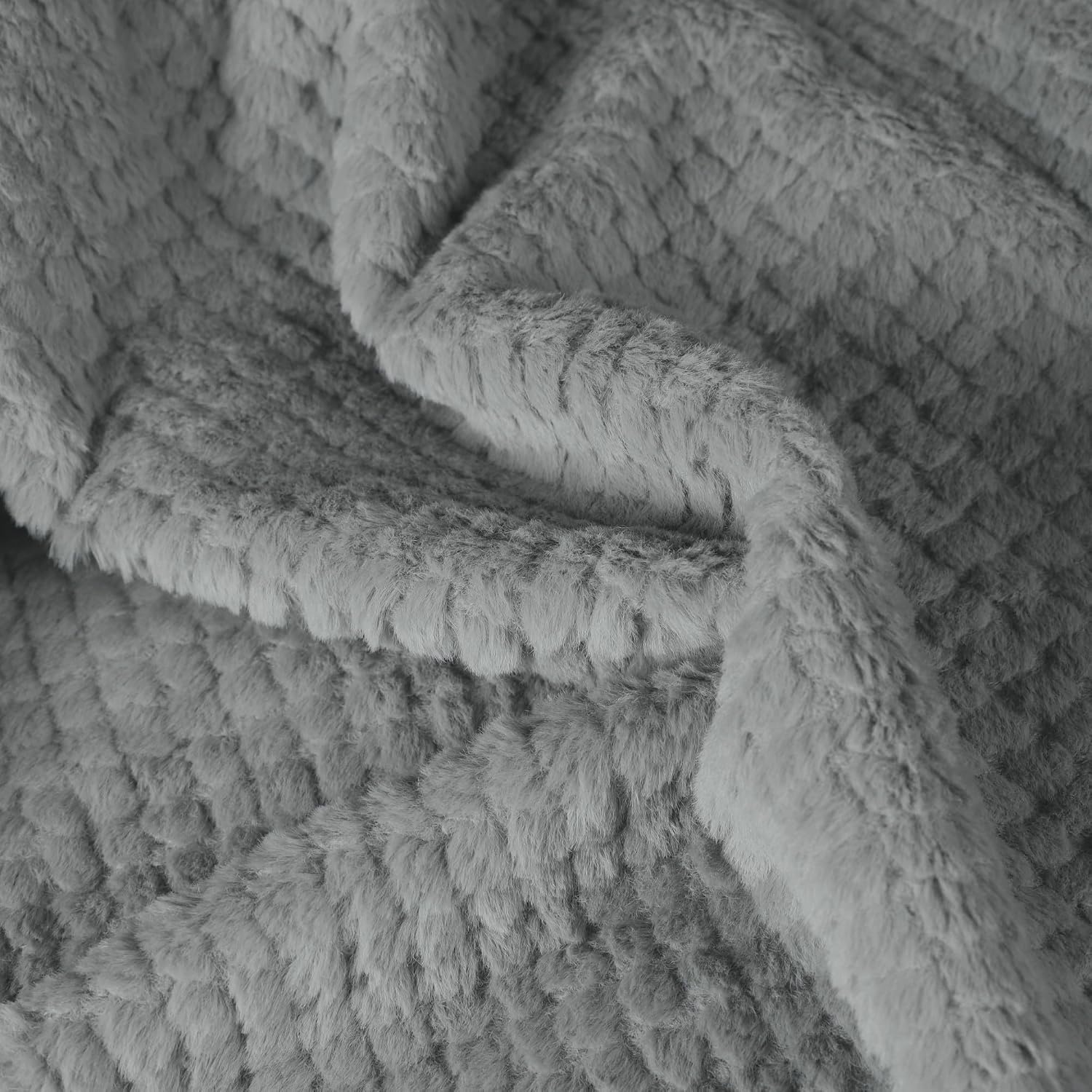 image:imageSuperior Victoria Heavyweight Reversible Fleece Blanket Soft UltraSoft Fluffy DoubleLayer Mink Blanket Throw for Couch Bed and Living Room Decor Cozy Warm amp Heavy Bed Cover Twin Size RustGrey