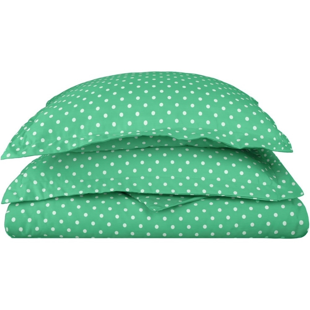 image:imageSuperior Polka Dot Cotton Blend 600 Thread Count Duvet Cover Set Oversized Comforter Cover Retro Bedding Essentials Button Closure Includes 1 Duvet Cover 2 Pillow Shams FullQueen LilacSage