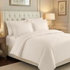 SUPERIOR 700 Thread Count Egyptian Cotton Duvet Cover Bed Set, Luxury Ultra-Soft Modern Solid 3 Piece Bedding Set, Included: One Duvet Cover and Two Pillowshams, White, Queen(Ivory)