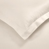 SUPERIOR 700 Thread Count Egyptian Cotton Duvet Cover Bed Set, Luxury Ultra-Soft Modern Solid 3 Piece Bedding Set, Included: One Duvet Cover and Two Pillowshams, White, Queen(Ivory)