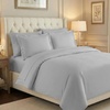 SUPERIOR 700 Thread Count Egyptian Cotton Duvet Cover Bed Set, Luxury Ultra-Soft Modern Solid 3 Piece Bedding Set, Included: One Duvet Cover and Two Pillowshams, White, Queen(Chrome – Z)