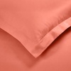 SUPERIOR 700 Thread Count Egyptian Cotton Duvet Cover Bed Set, Luxury Ultra-Soft Modern Solid 3 Piece Bedding Set, Included: One Duvet Cover and Two Pillowshams, White, Queen(Coral)