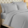 SUPERIOR 700 Thread Count Egyptian Cotton Duvet Cover Bed Set, Luxury Ultra-Soft Modern Solid 3 Piece Bedding Set, Included: One Duvet Cover and Two Pillowshams, White, Queen(Chrome – Z)