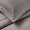 SUPERIOR 700 Thread Count Egyptian Cotton Duvet Cover Bed Set, Luxury Ultra-Soft Modern Solid 3 Piece Bedding Set, Included: One Duvet Cover and Two Pillowshams, White, Queen(Grey)