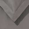 SUPERIOR 700 Thread Count Egyptian Cotton Duvet Cover Bed Set, Luxury Ultra-Soft Modern Solid 3 Piece Bedding Set, Included: One Duvet Cover and Two Pillowshams, White, Queen(Grey – Z)