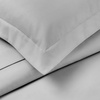 SUPERIOR 700 Thread Count Egyptian Cotton Duvet Cover Bed Set, Luxury Ultra-Soft Modern Solid 3 Piece Bedding Set, Included: One Duvet Cover and Two Pillowshams, White, Queen(Chrome – Z)