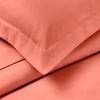 SUPERIOR 700 Thread Count Egyptian Cotton Duvet Cover Bed Set, Luxury Ultra-Soft Modern Solid 3 Piece Bedding Set, Included: One Duvet Cover and Two Pillowshams, White, Queen(Coral)
