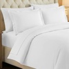 SUPERIOR 700 Thread Count Egyptian Cotton Duvet Cover Bed Set, Luxury Ultra-Soft Modern Solid 3 Piece Bedding Set, Included: One Duvet Cover and Two Pillowshams, White, Queen(White)