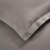 SUPERIOR 700 Thread Count Egyptian Cotton Duvet Cover Bed Set, Luxury Ultra-Soft Modern Solid 3 Piece Bedding Set, Included: One Duvet Cover and Two Pillowshams, White, Queen(Grey)