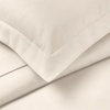 SUPERIOR 700 Thread Count Egyptian Cotton Duvet Cover Bed Set, Luxury Ultra-Soft Modern Solid 3 Piece Bedding Set, Included: One Duvet Cover and Two Pillowshams, White, Queen(Ivory)