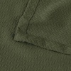 SUPERIOR Nobel Cotton Blanket, for Picnic, Beach, Traveling or Camping, Bedroom Essentials, Cover for Bed, Couch, Lounging, Textured Jacquard, Classic Chevron Woven Blanket, California King, White(Forest Green)