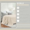 SUPERIOR Nobel Cotton Blanket, for Picnic, Beach, Traveling or Camping, Bedroom Essentials, Cover for Bed, Couch, Lounging, Textured Jacquard, Classic Chevron Woven Blanket, California King, White(Ivory)