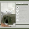 SUPERIOR Nobel Cotton Blanket, for Picnic, Beach, Traveling or Camping, Bedroom Essentials, Cover for Bed, Couch, Lounging, Textured Jacquard, Classic Chevron Woven Blanket, California King, White(Forest Green)