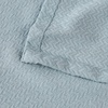 SUPERIOR Nobel Cotton Blanket, for Picnic, Beach, Traveling or Camping, Bedroom Essentials, Cover for Bed, Couch, Lounging, Textured Jacquard, Classic Chevron Woven Blanket, California King, White(Light Blue)
