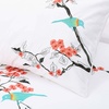 Superior Cherry Garden Cotton 200 Thread Count Duvet Cover Set, Comforter Cover, Bed Essentials, Embroidered Cherry Tree & Birds, Includes 1 Duvet Cover, 2 Pillow Shams, King/California King, Coral(Coral – Z)