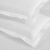 Superior Embroidered Cotton Duvet Cover Set, Soft Bedding Covers, Bedroom, 1 Duvet Cover with Button Closure, 2 Pillow Shams, Elegant Design, Moonlawn Collection, King/California King, White/Silver(White-white)