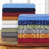 Superior Flannel Cotton Duvet Cover Set, Warm Fuzzy Comforter Cover, Bed Essentials, Secure Button Closure, Includes 1 Duvet Cover, 1 Pillow Sham, Trellis Collection, Twin, Navy Blue