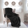 Superior Fleece Blanket, Plush, Fluffy, Soft, Decorative Blankets for Bedroom, Sofa, Fuzzy Bedding, Cute Woven Room Decor, Beautiful Cover, Comfort Essentials, Polka Dot, Throw, Winter Blue(Solid-black)