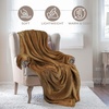 Superior Fleece Blanket, Plush, Fluffy, Soft, Decorative Blankets for Bedroom, Sofa, Fuzzy Bedding, Cute Woven Room Decor, Beautiful Cover, Comfort Essentials, Polka Dot, Throw, Winter Blue(Solid-sepia)