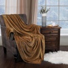 Superior Fleece Blanket, Plush, Fluffy, Soft, Decorative Blankets for Bedroom, Sofa, Fuzzy Bedding, Cute Woven Room Decor, Beautiful Cover, Comfort Essentials, Polka Dot, Throw, Winter Blue(Solid-sepia)