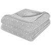 Superior Fleece Blanket, Plush, Fluffy, Soft, Decorative Blankets for Bedroom, Sofa, Fuzzy Bedding, Cute Woven Room Decor, Beautiful Cover, Comfort Essentials, Polka Dot, Throw, Winter Blue(Platinum)