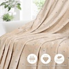 Superior Fleece Blanket, Plush, Fluffy, Soft, Decorative Blankets for Bedroom, Sofa, Fuzzy Bedding, Cute Woven Room Decor, Beautiful Cover, Comfort Essentials, Polka Dot, Throw, Winter Blue(Linen)
