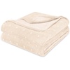 Superior Fleece Blanket, Plush, Fluffy, Soft, Decorative Blankets for Bedroom, Sofa, Fuzzy Bedding, Cute Woven Room Decor, Beautiful Cover, Comfort Essentials, Polka Dot, Throw, Winter Blue(Linen)