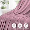 Superior Fleece Blanket, Plush, Fluffy, Soft, Decorative Blankets for Bedroom, Sofa, Fuzzy Bedding, Cute Woven Room Decor, Beautiful Cover, Comfort Essentials, Polka Dot, Throw, Winter Blue(Mauve)