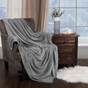 Superior Fleece Blanket, Plush, Fluffy, Soft, Decorative Blankets for Bedroom, Sofa, Fuzzy Bedding, Cute Woven Room Decor, Beautiful Cover, Comfort Essentials, Polka Dot, Throw, Winter Blue(Solid-grey)