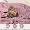 Superior Fleece Blanket, Plush, Fluffy, Soft, Decorative Blankets for Bedroom, Sofa, Fuzzy Bedding, Cute Woven Room Decor, Beautiful Cover, Comfort Essentials, Polka Dot, Throw, Winter Blue(Mauve)