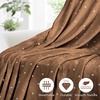 Superior Fleece Blanket, Plush, Fluffy, Soft, Decorative Blankets for Bedroom, Sofa, Fuzzy Bedding, Cute Woven Room Decor, Beautiful Cover, Comfort Essentials, Polka Dot, Throw, Winter Blue(Sepia)