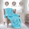 Superior Fleece Blanket, Plush, Fluffy, Soft, Decorative Blankets for Bedroom, Sofa, Fuzzy Bedding, Cute Woven Room Decor, Beautiful Cover, Comfort Essentials, Polka Dot, Throw, Winter Blue(Solid-winter Blue)