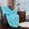 Superior Fleece Blanket, Plush, Fluffy, Soft, Decorative Blankets for Bedroom, Sofa, Fuzzy Bedding, Cute Woven Room Decor, Beautiful Cover, Comfort Essentials, Polka Dot, Throw, Winter Blue(Solid-winter Blue)