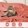 Superior Fleece Blanket, Plush, Fluffy, Soft, Decorative Blankets for Bedroom, Sofa, Fuzzy Bedding, Cute Woven Room Decor, Beautiful Cover, Comfort Essentials, Polka Dot, Throw, Winter Blue(Creamsicle)