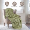 Superior Fleece Blanket, Plush, Fluffy, Soft, Decorative Blankets for Bedroom, Sofa, Fuzzy Bedding, Cute Woven Room Decor, Beautiful Cover, Comfort Essentials, Polka Dot, Throw, Winter Blue(Solid-sage)