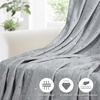 Superior Fleece Blanket, Plush, Fluffy, Soft, Decorative Blankets for Bedroom, Sofa, Fuzzy Bedding, Cute Woven Room Decor, Beautiful Cover, Comfort Essentials, Polka Dot, Throw, Winter Blue(Platinum)