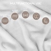 Superior Fleece Blanket, Plush, Fluffy, Soft, Decorative Blankets for Bedroom, Sofa, Fuzzy Bedding, Cute Woven Room Decor, Beautiful Cover, Comfort Essentials, Polka Dot, Throw, Winter Blue(Solid-white)