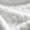 Superior Hope Herringbone Fluffy Fleece Blanket, Soft Plush Embossed Chevron Throw for Couch, Bed and Living Room Decor, Bedroom Essentials, Cozy Lightweight All Season Cover, King Size, Charcoal(White)