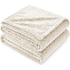 Superior Hope Herringbone Fluffy Fleece Blanket, Soft Plush Embossed Chevron Throw for Couch, Bed and Living Room Decor, Bedroom Essentials, Cozy Lightweight All Season Cover, King Size, Charcoal(Ivory)