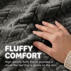 Superior Hope Herringbone Fluffy Fleece Blanket, Soft Plush Embossed Chevron Throw for Couch, Bed and Living Room Decor, Bedroom Essentials, Cozy Lightweight All Season Cover, King Size, Charcoal(Charcoal)